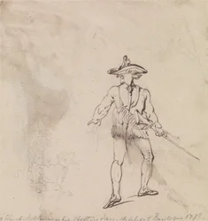 Ein französischer Edelmann auf der Jagd